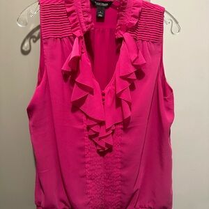 Large hot pink sleeveless blouse